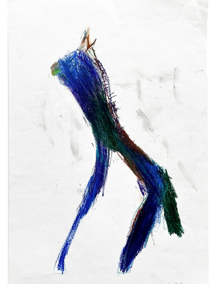 CHOI Ching-chuen 蔡清泉_長頸鹿Giraffe_38x58.5cm