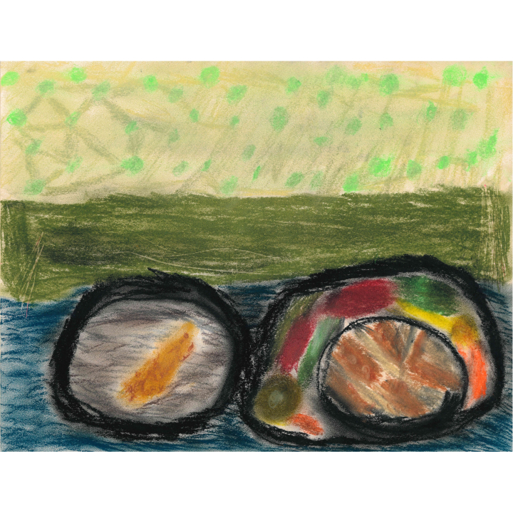 AU Tin-ki_羊肚菌_28x29.5cm__乾粉彩 (3)