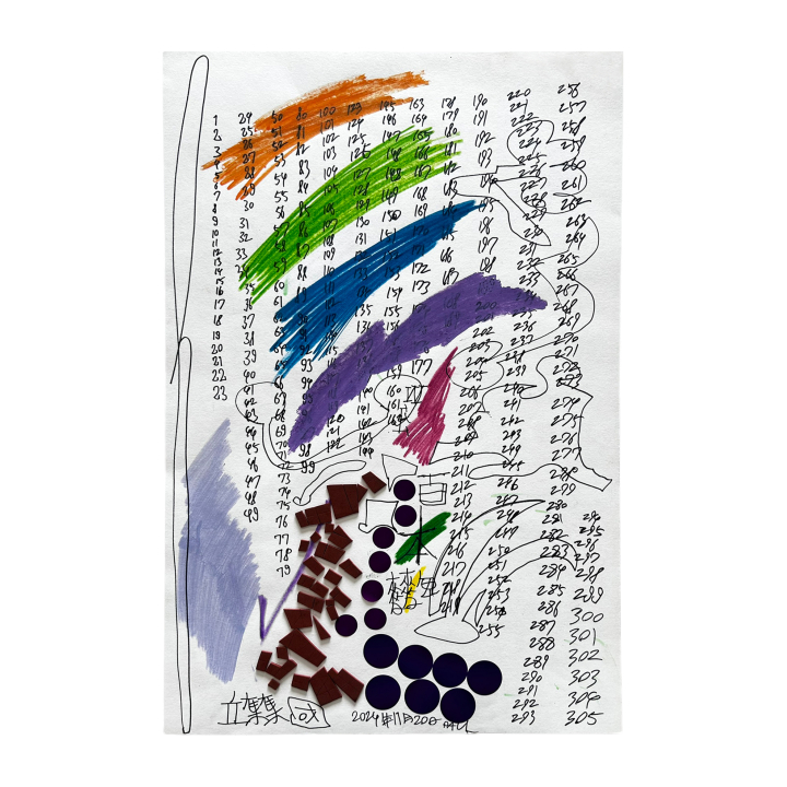 CHIU Paul 趙越山_數字排列Number sequence_38x58cm