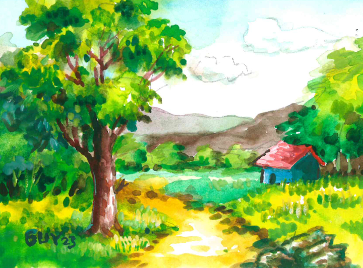 泥路上14.8cmx10.6cm