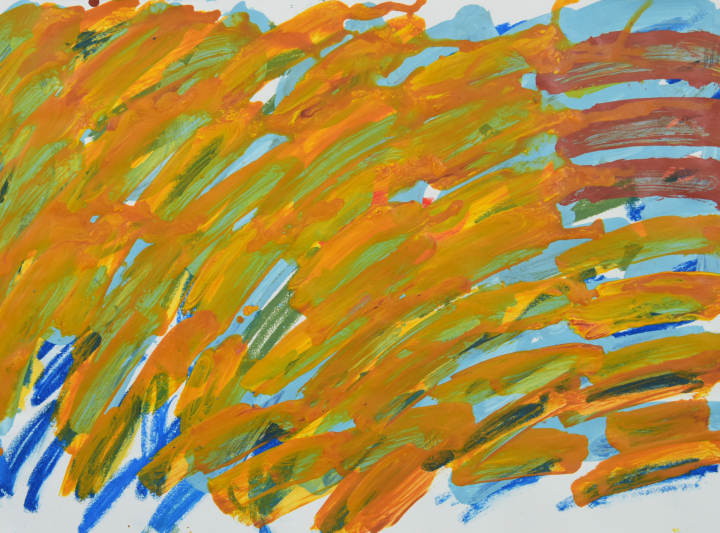 MAN Yuen-chun, Untitled 無題, W58 x H38 cm, Acrylic and pastel on paper