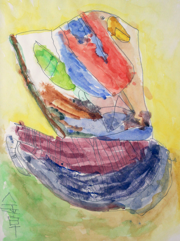 快樂小鳥 Happy Bird_33.5cm x 42.5cm